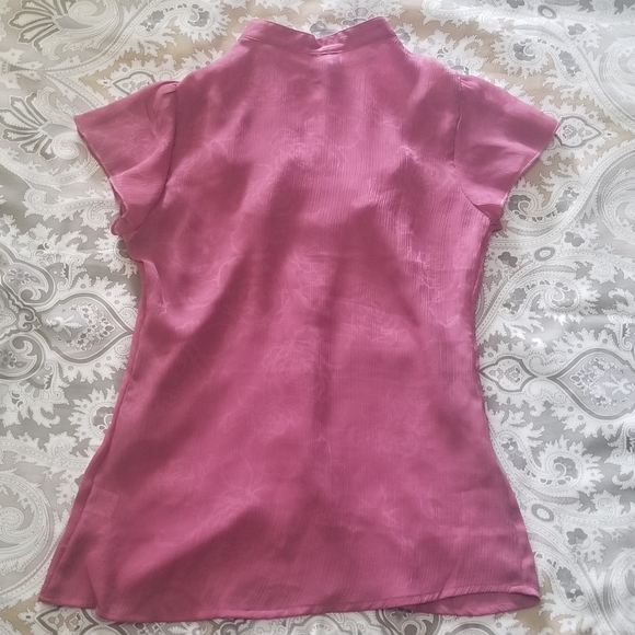 Lady's Chiffon Ruffled Button Up - Picture 3 of 3